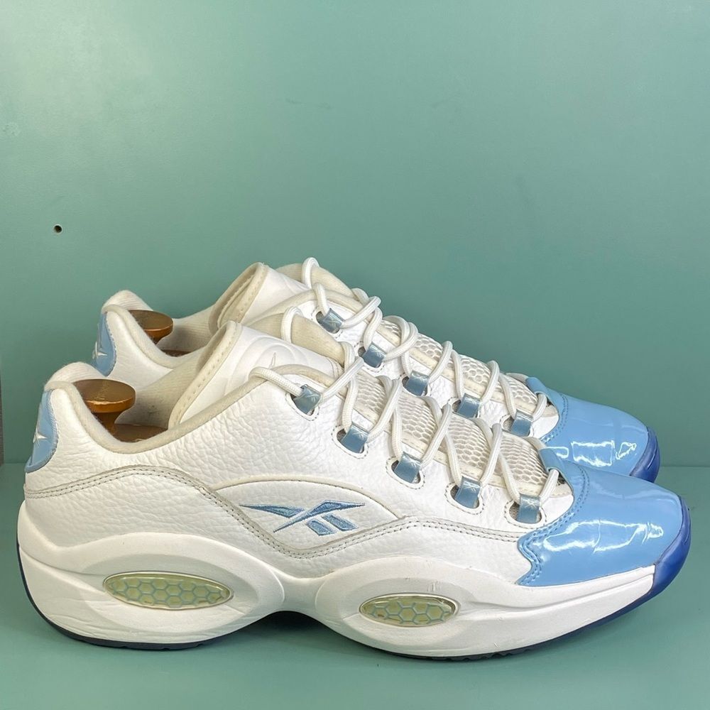 Reebok  QUESTION PATENT LOW 'FLUID BLUE' sneaker shoes mens siz 13